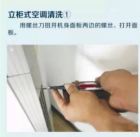 用螺丝刀扭开机身面板两边的螺丝